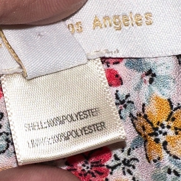 Monteau Los Angeles Floral Ruched Shortsleeve Ruffled Flowy Multicolored Size M - Picture 12 of 12